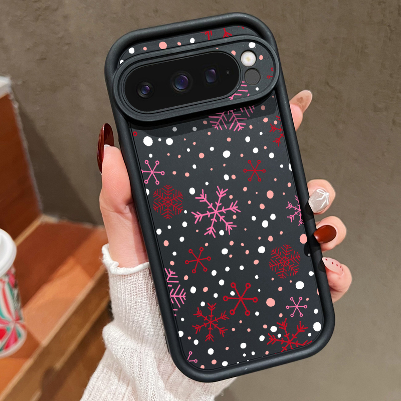 Google Pixel 9 Pro - Christmas Snowflake Pattern Soft Case For