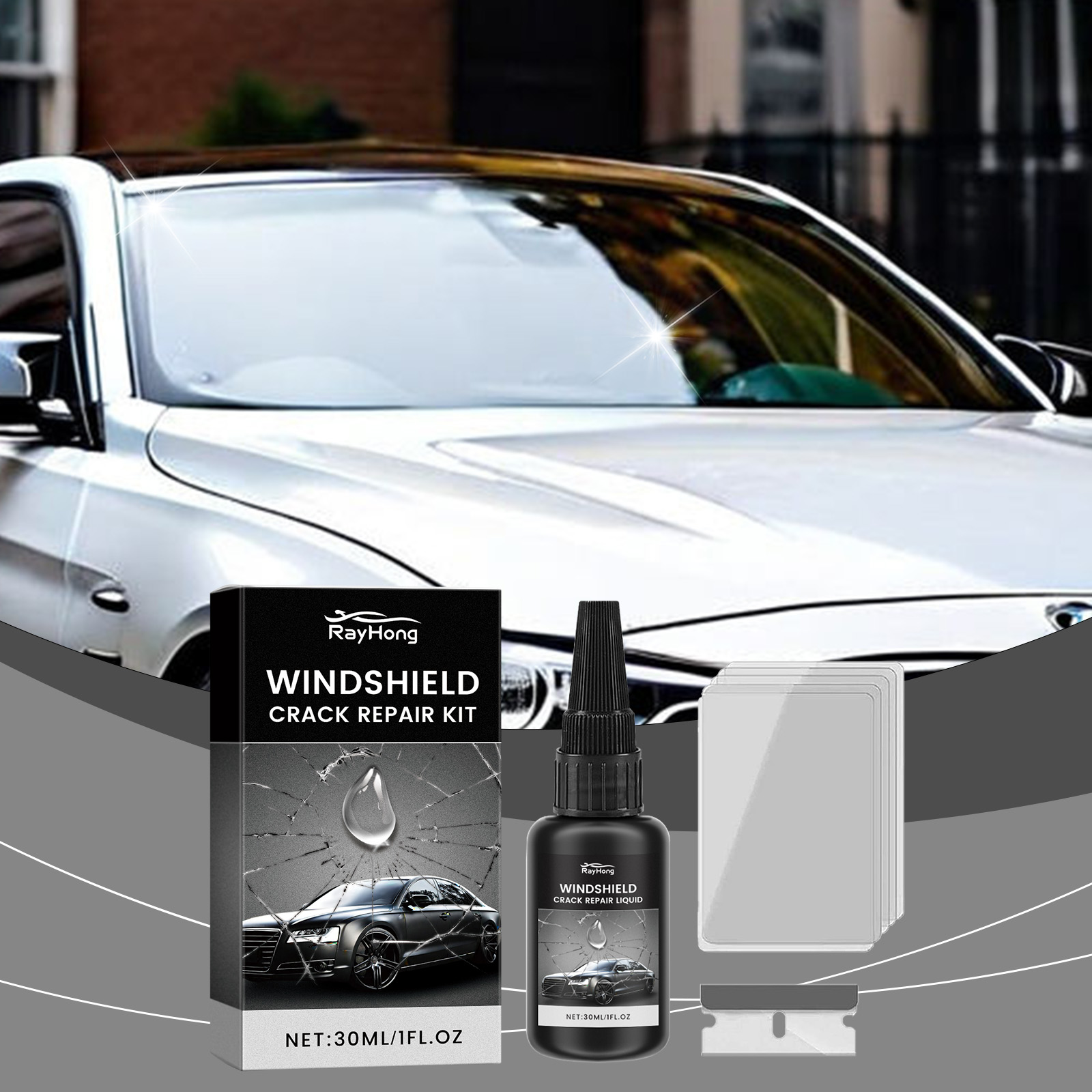 Liquid Uv Glue Kit - Windshield Repair Glue - Windshield Crack