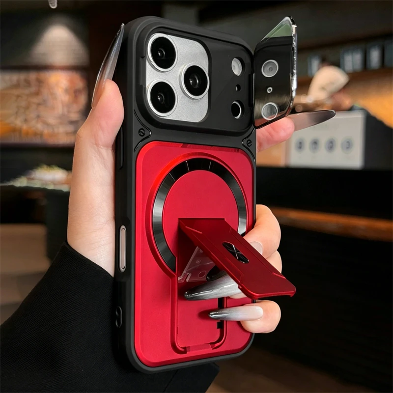 Fold Stand Magnetic Armor Case - Camera Lens Protector 评论和价格