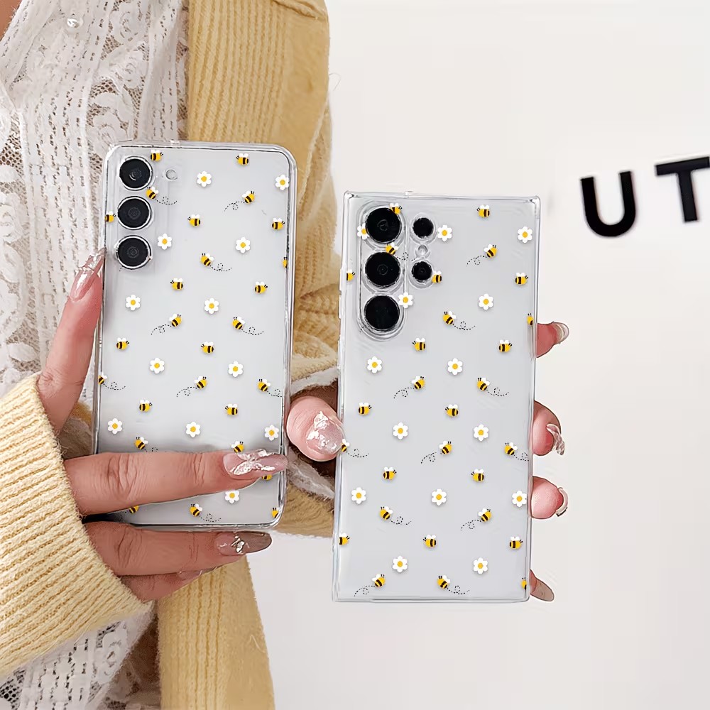 Transparent TPU Cute Bee Daisy - Samsung Galaxy A55 评论和价格